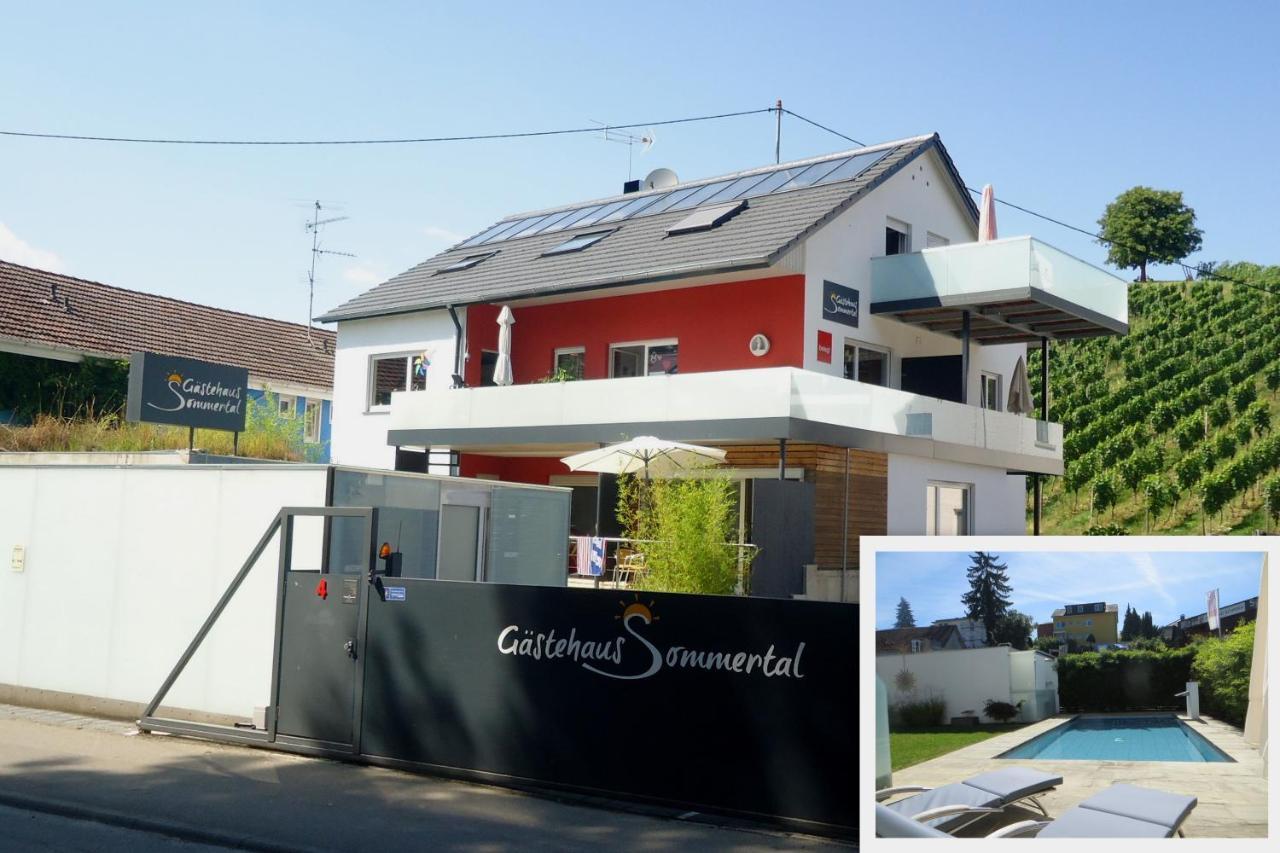 Gaestehaus Sommertal Mit Pool Im Garten, Eigener Parkplatz, 800M Zum Bodensee, 300M Zur Altstadt Meersburg Dış mekan fotoğraf